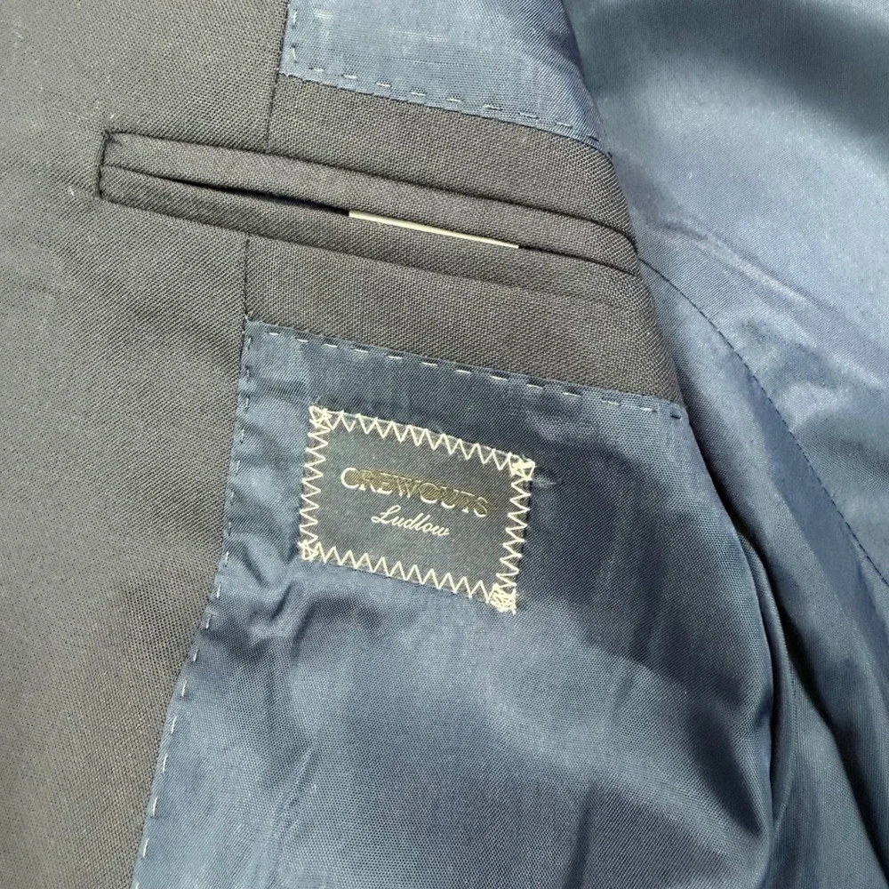Crewcuts Boys Size 12 Ludlow Blazer Navy Blue Loro Piana Wool Suit Jacket NEW
